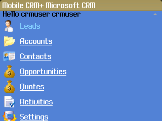 Softtrends Mobile CRM+ Windows Mobile application