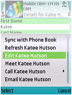 Softtrends Mobile CRM+ Symbian S60 application